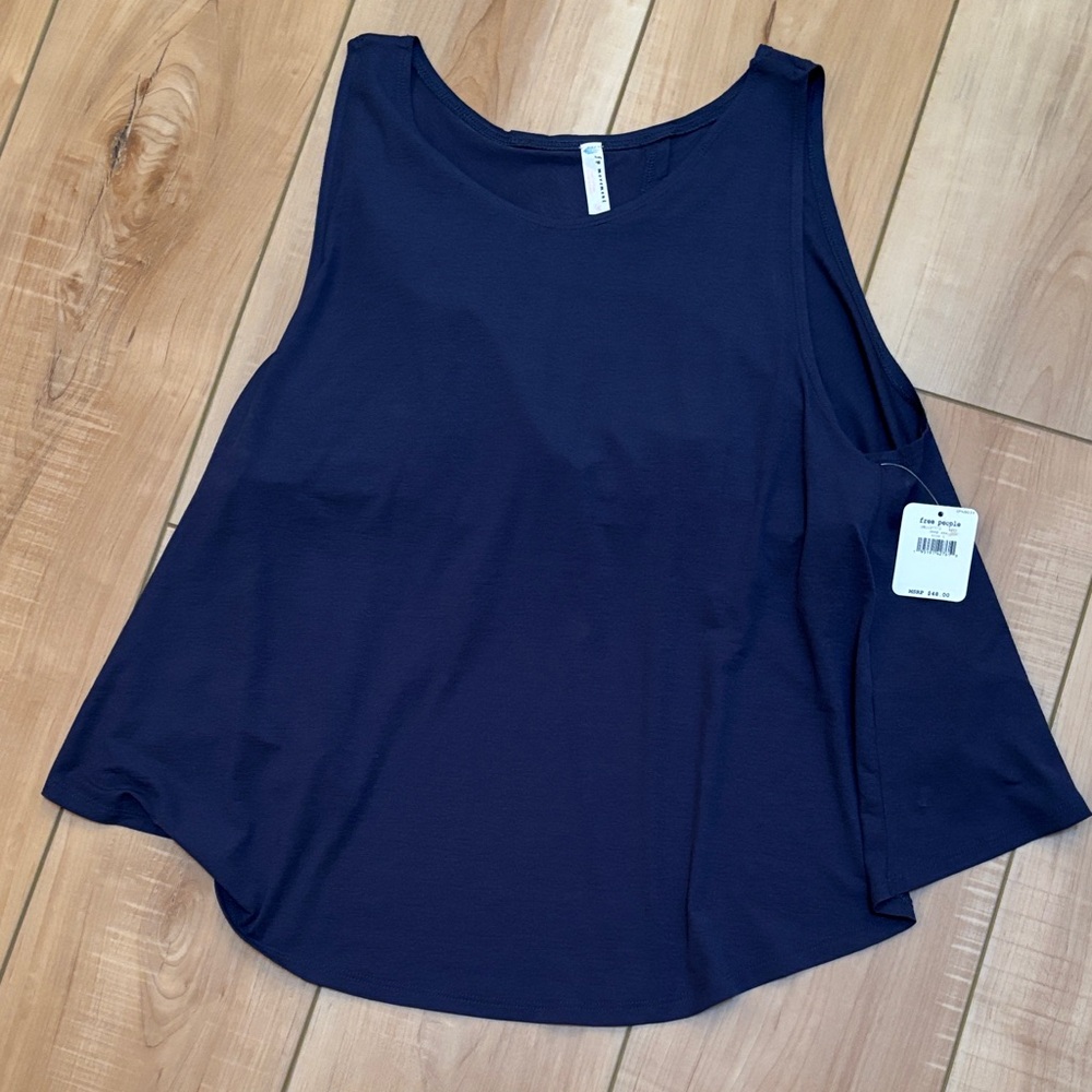 Women's free people, free movement Navy Sleeveless Top, large